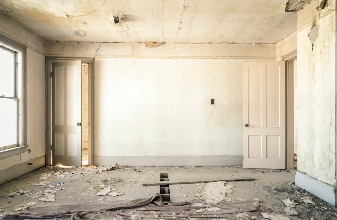 Waste disposal crew managing a cleanout project in Olney